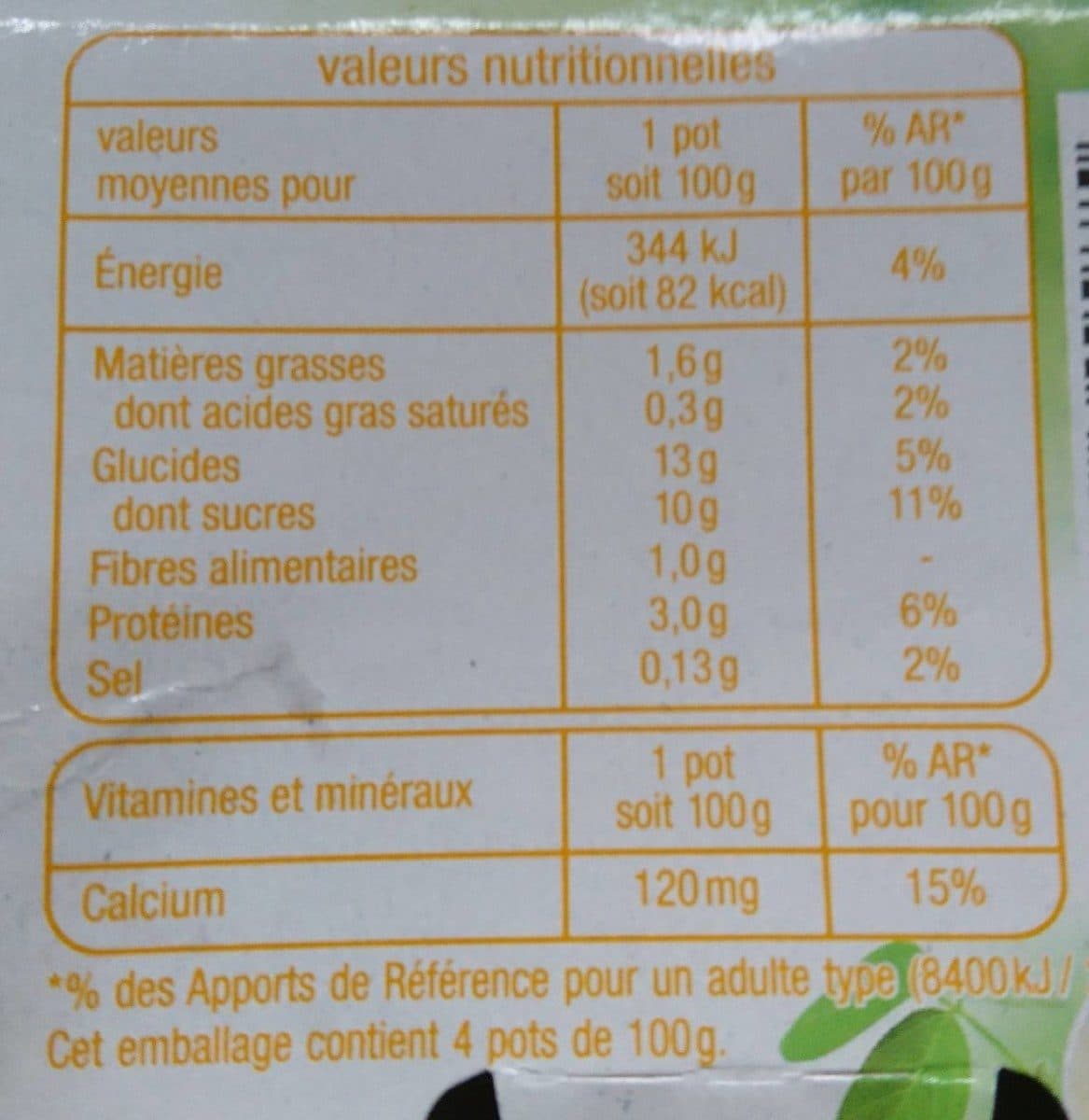 Auchan Dessert soja saveur vanillePicto Soja Origine France packshot