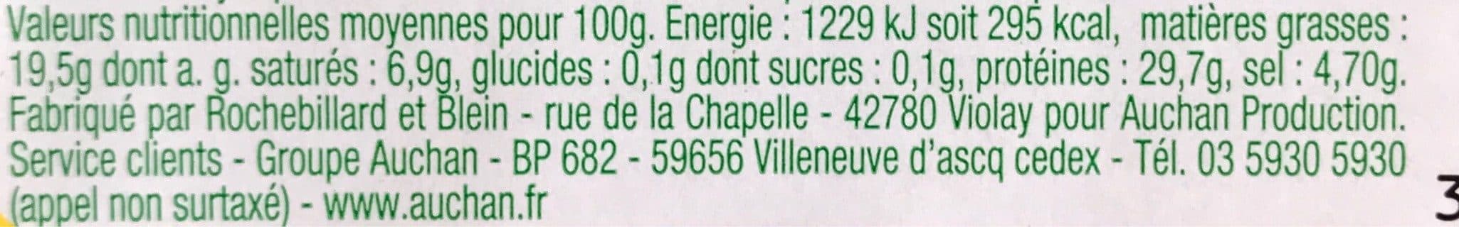 Auchan Rosette BIO tranchée packshot