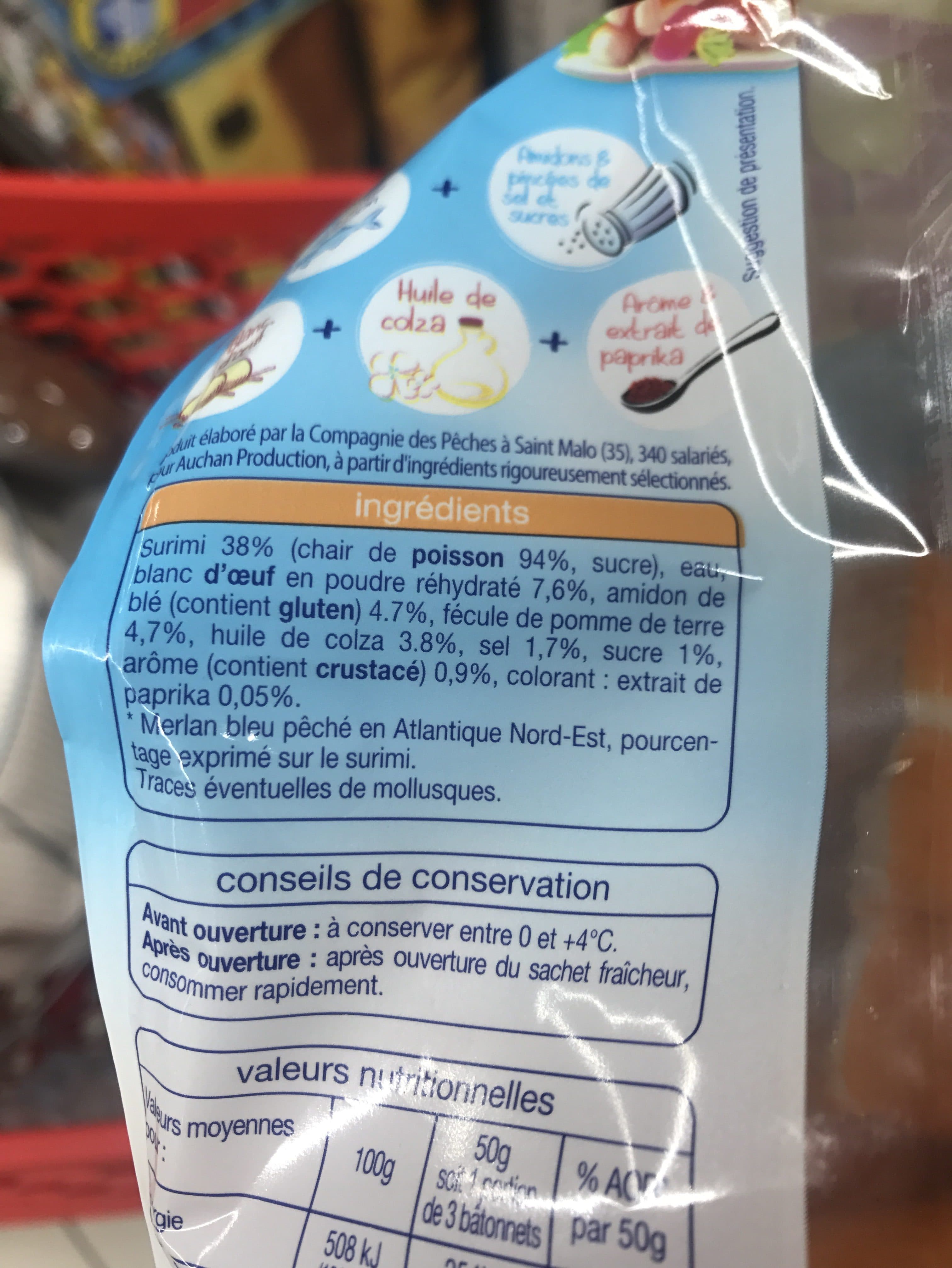 Auchan 60 Surimi - format familial packshot