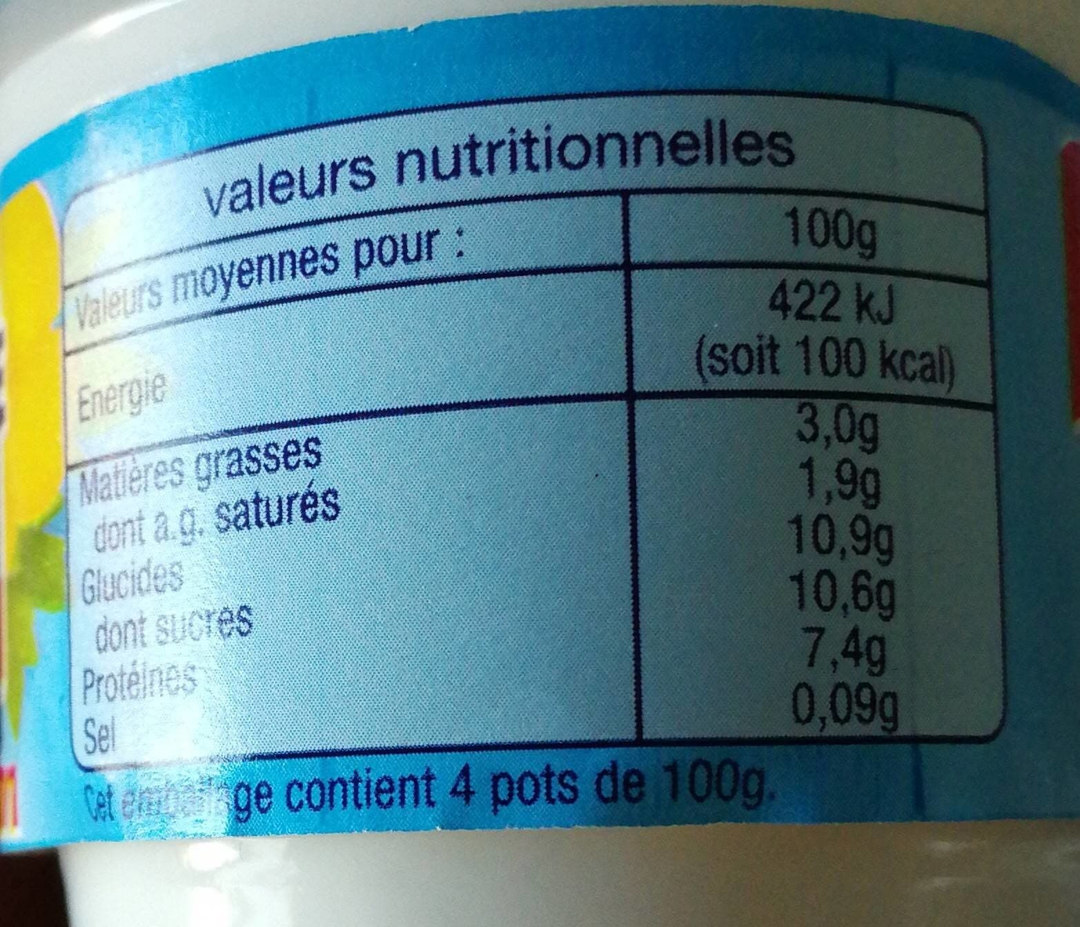 Auchan DOUX ET ONCTUEUXFROMAGE BLANCSUCRE3% de matière grasse packshot