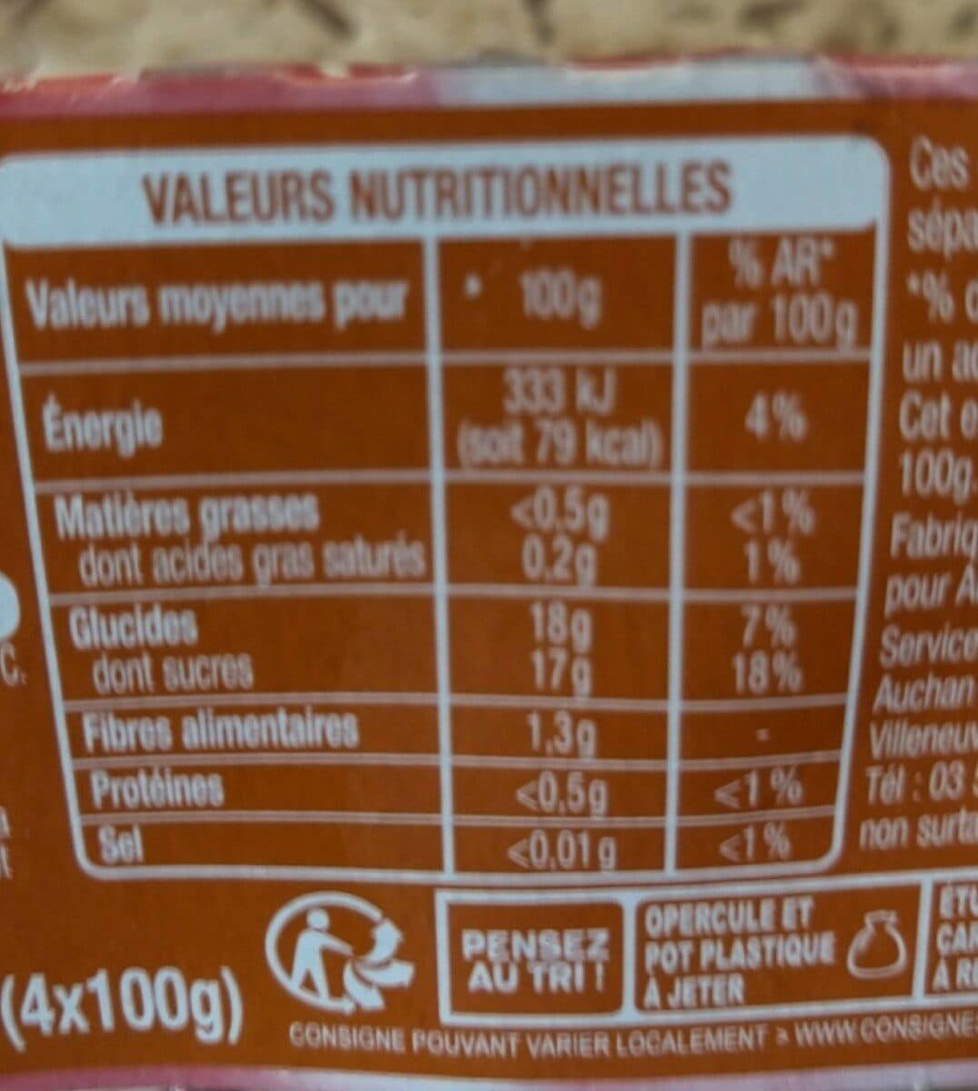 Auchan Dessert de fruitspomme abricot x4 packshot