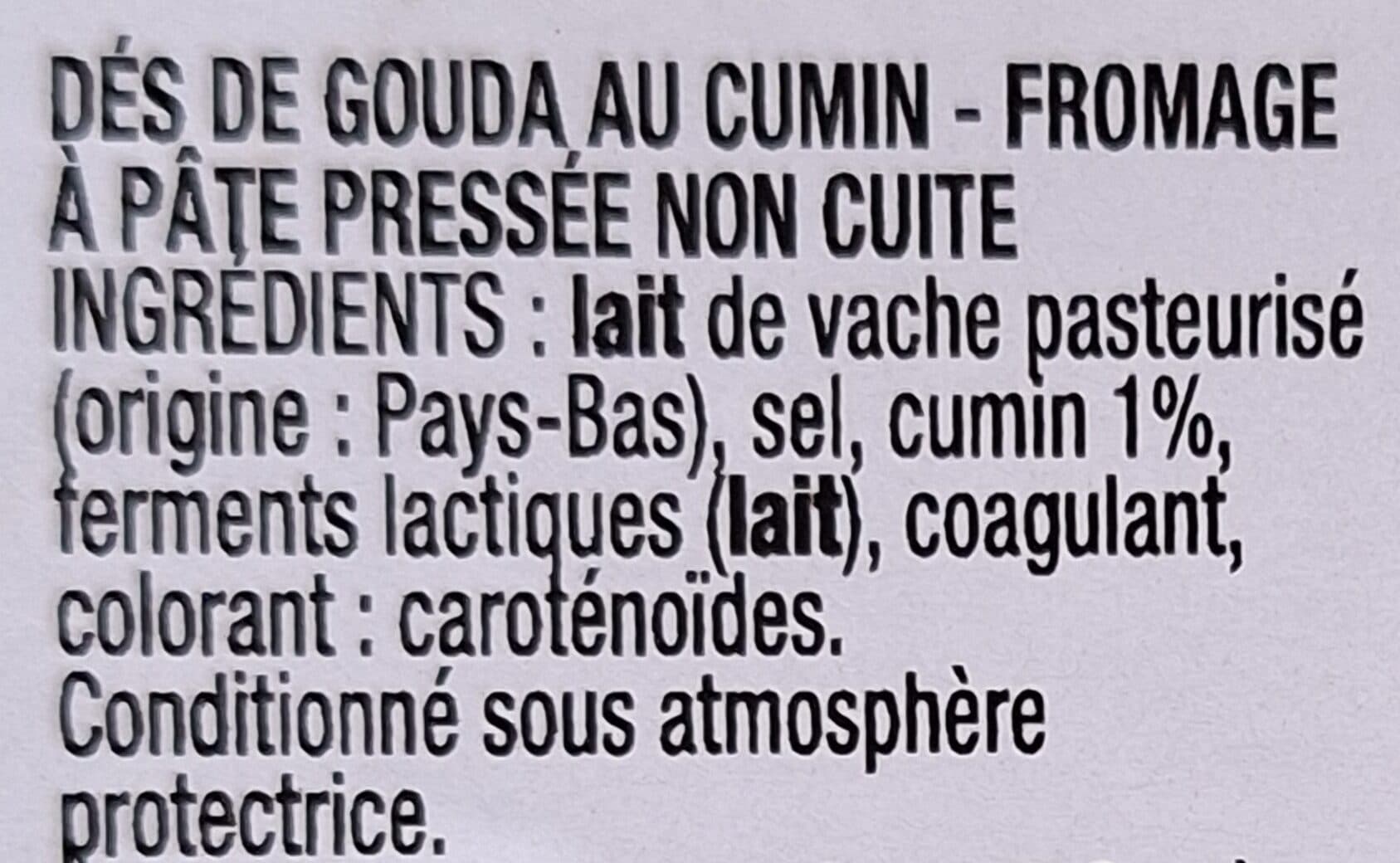 Auchan Gouda au Cumin packshot