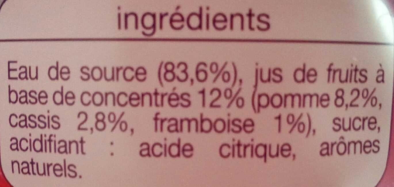Auchan Boisson aux jus de fruits - pomme - cassis - framboise - à l'eau de source packshot