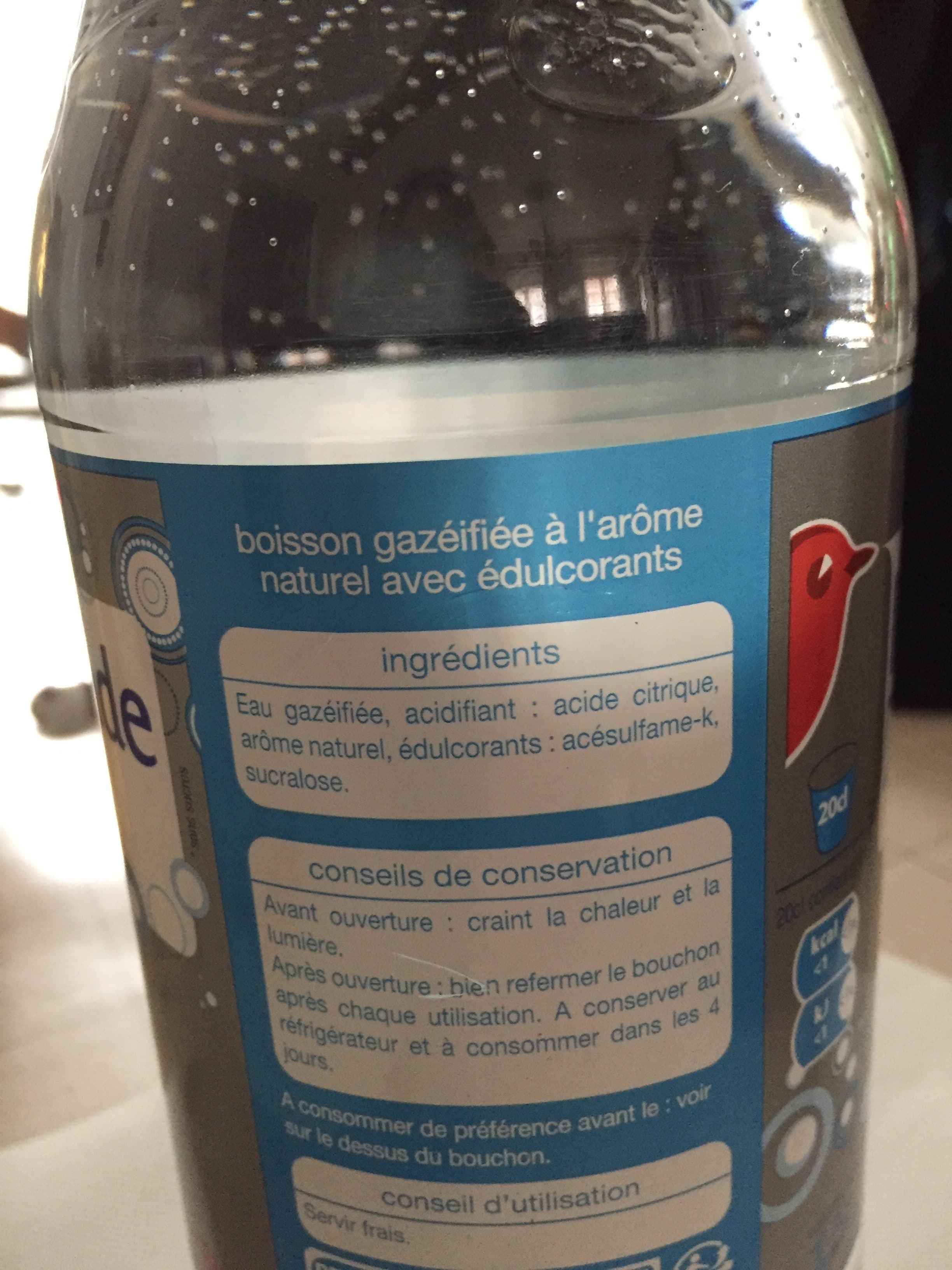 Auchan Limonade zéro à l'arôme naturel packshot