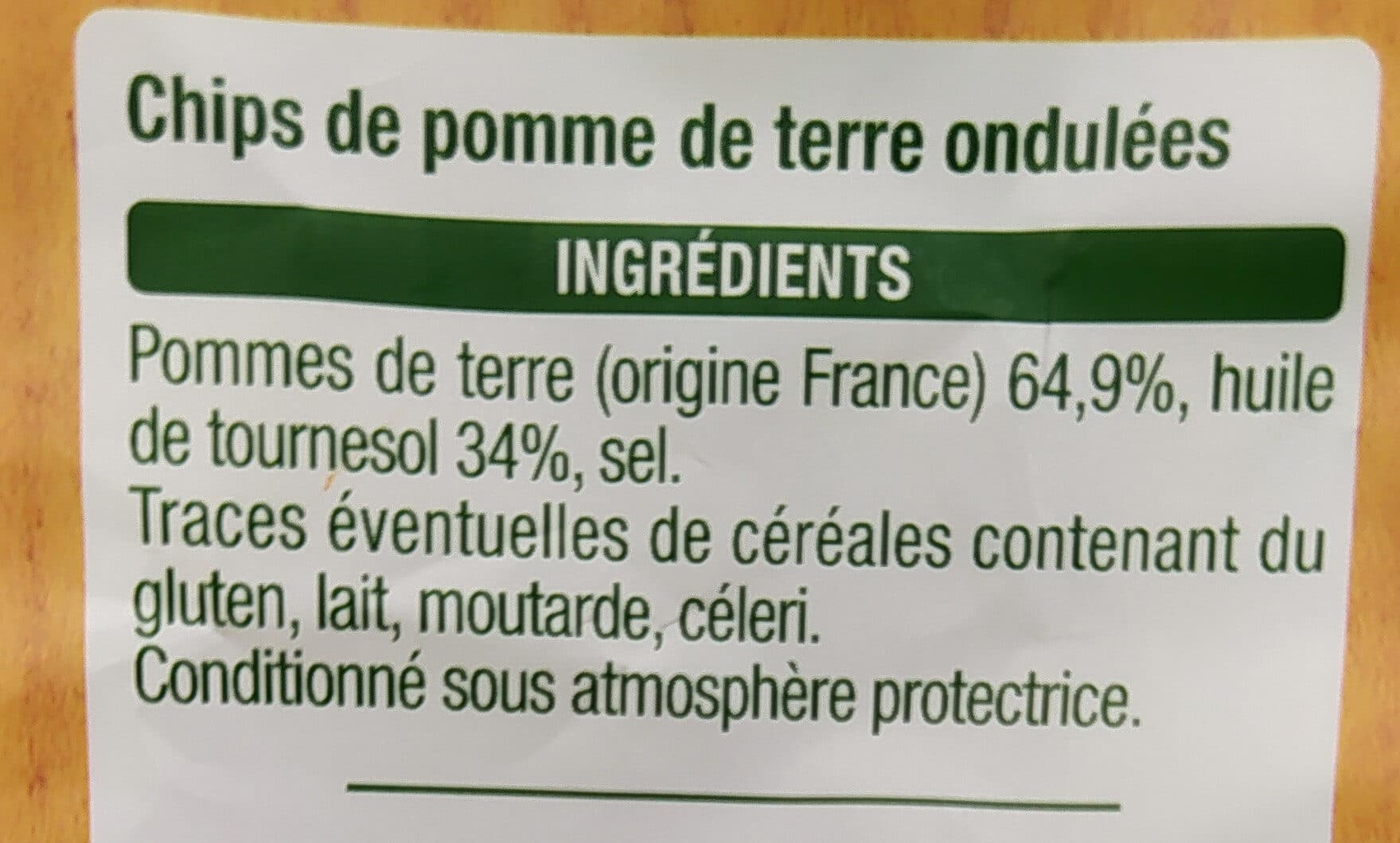 Auchan Chips paysannes packshot