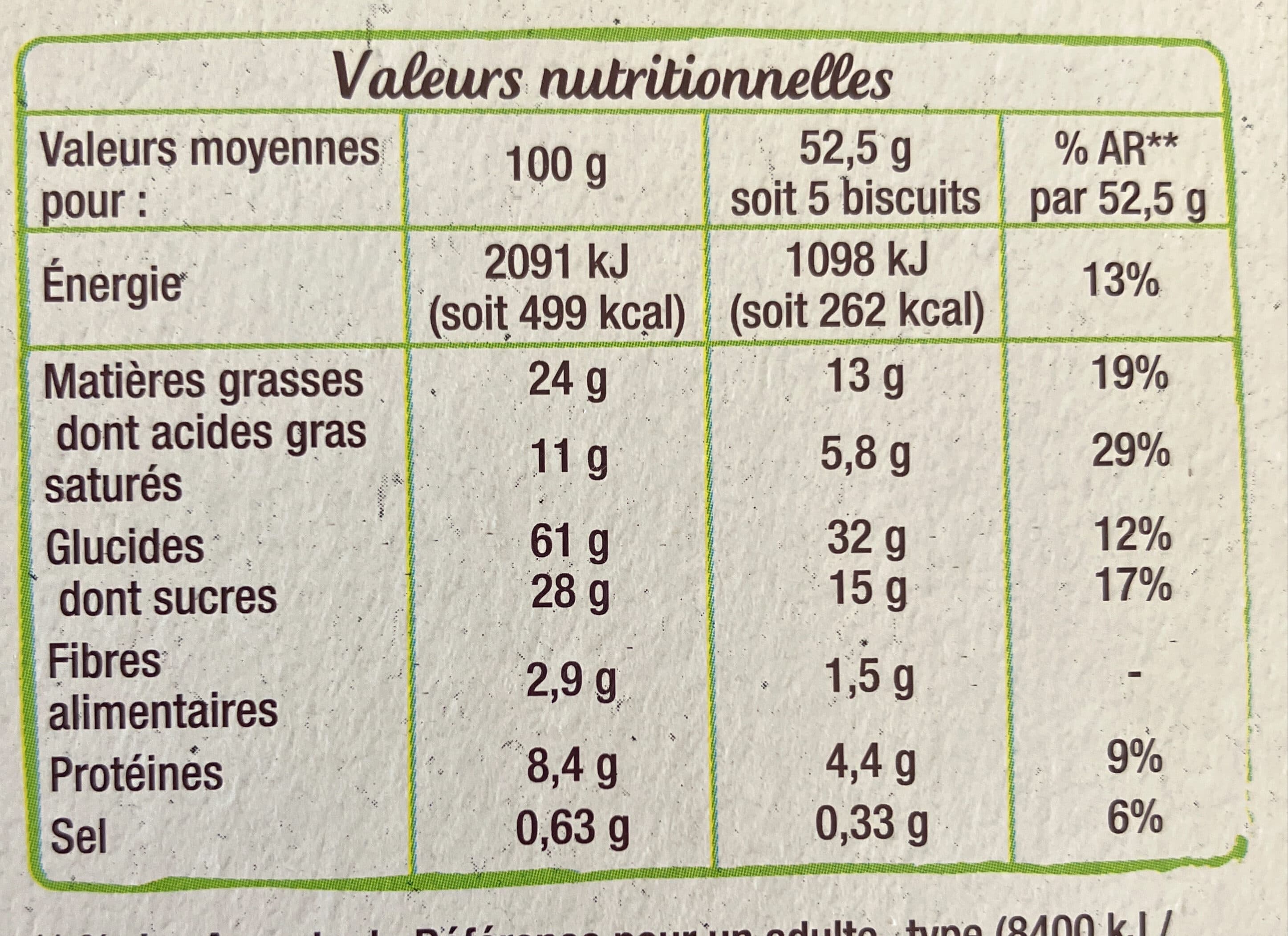 Auchan Biscuits nappés chocolat au lait BIO packshot