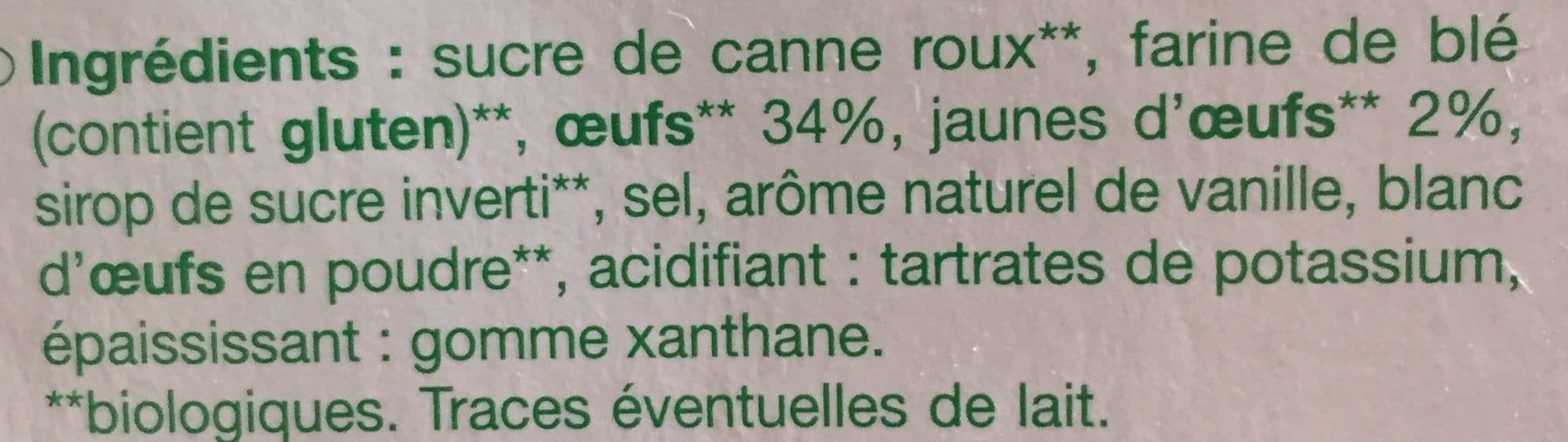 Auchan Bio Biscuits cuillers aux œufs frais packshot