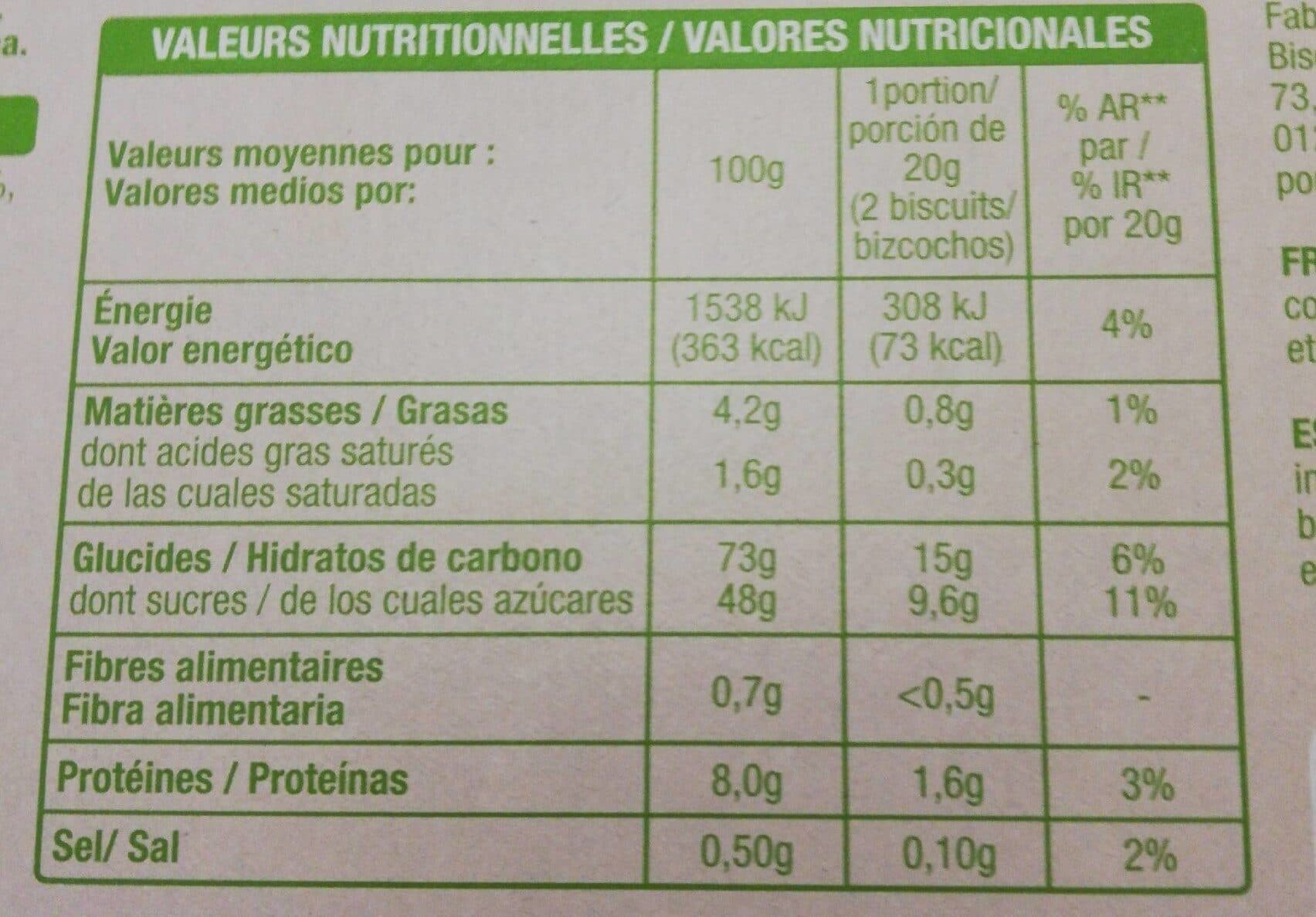Auchan Bio Biscuits cuillers aux œufs frais packshot