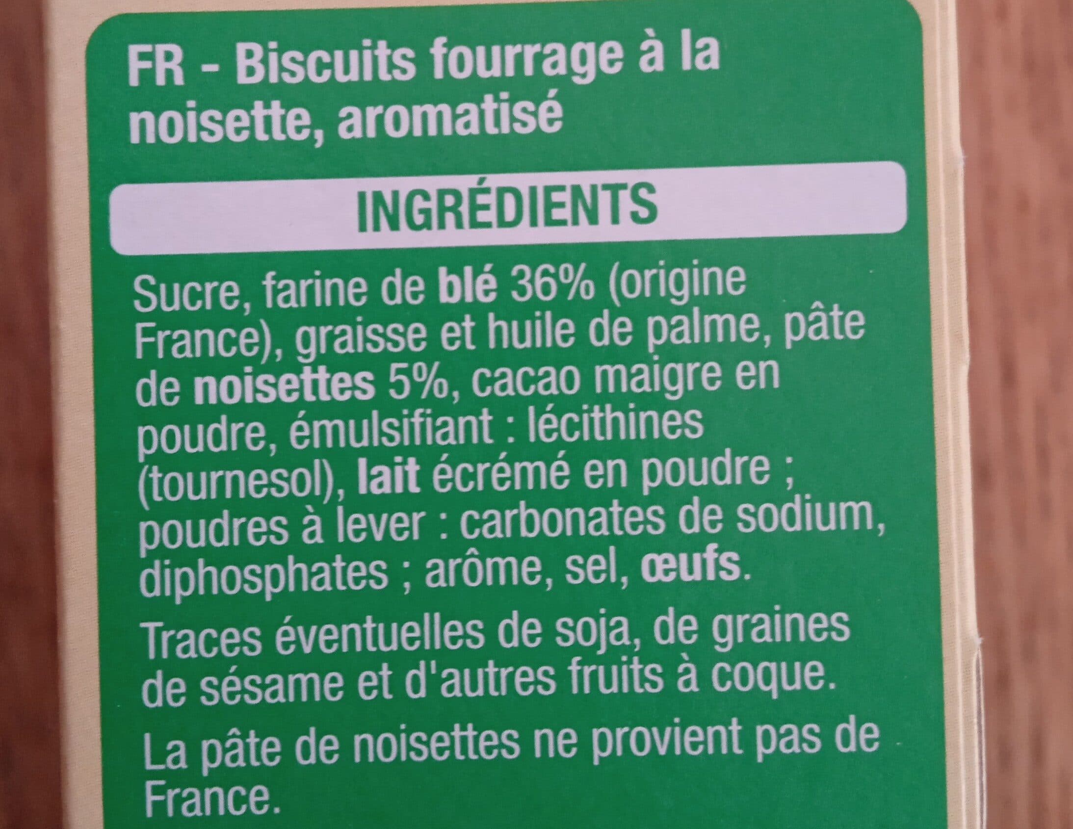 Auchan Mon goûter fondant noisettes packshot