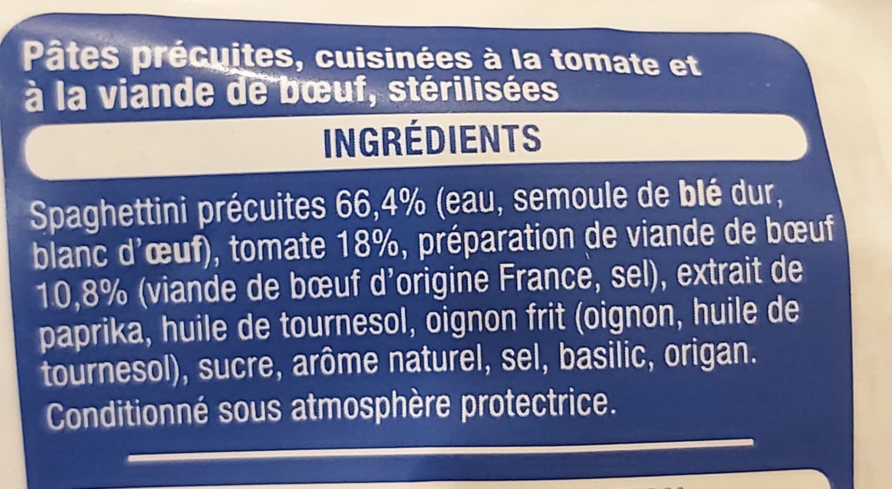 Auchan Spaghetti Bolognaise packshot