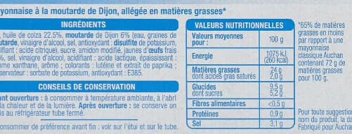 Auchan Mayonnaise allégée * packshot