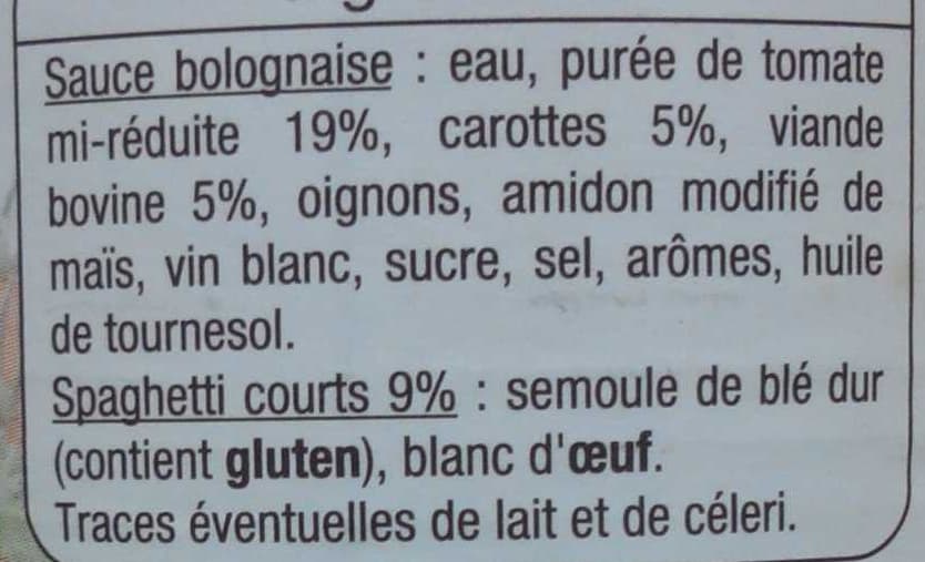 Auchan Spaghetti Bolognaise packshot