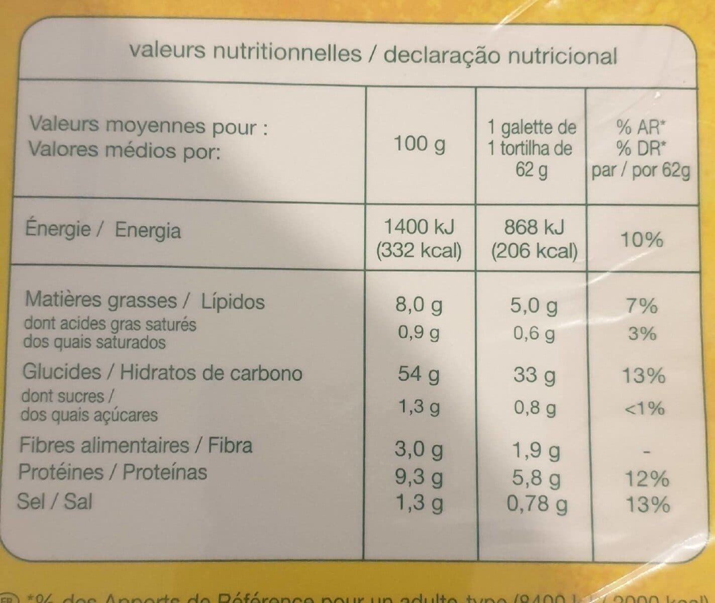 Auchan 6 wraps de blé packshot