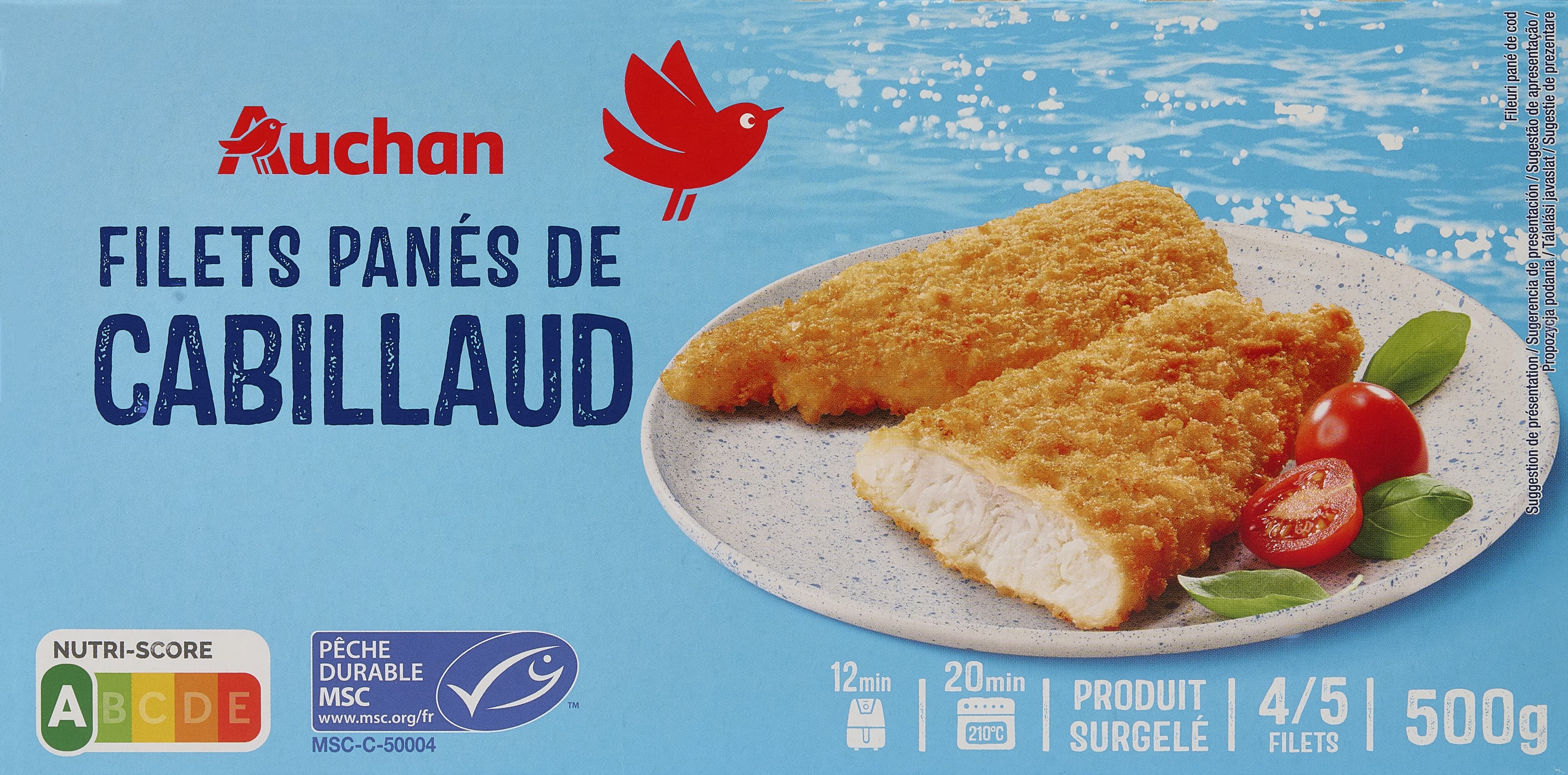 Auchan Filets panés de Cabillaud packshot