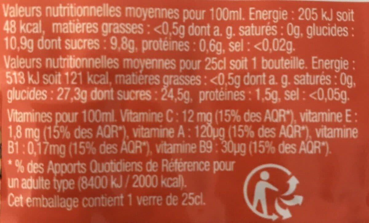 Auchan Multifruits - Jus de fruits à base de concentrés. Source de vitamine C packshot