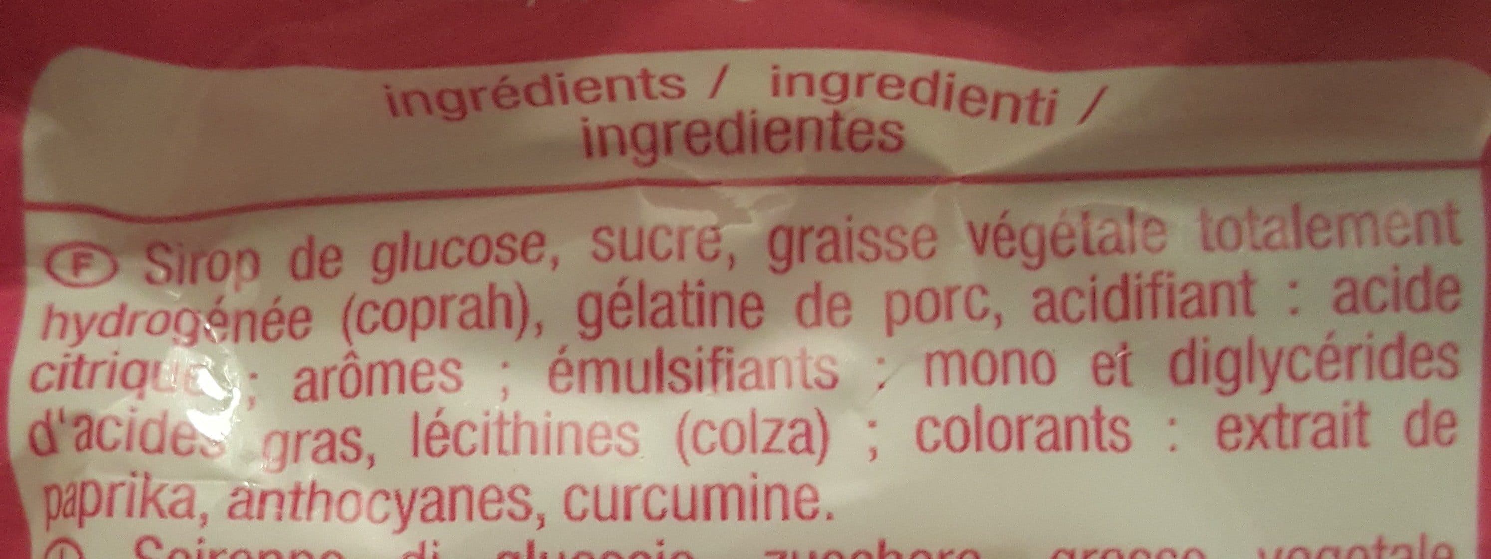 Auchan Bonbons tendres parfums citron - abricot - orange - fraise - framboise - cerise packshot