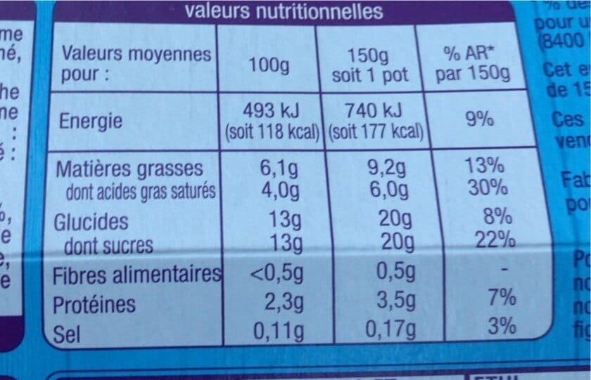 Auchan Yaourt à la grecque sur lit de fruitsPêche - Poire packshot