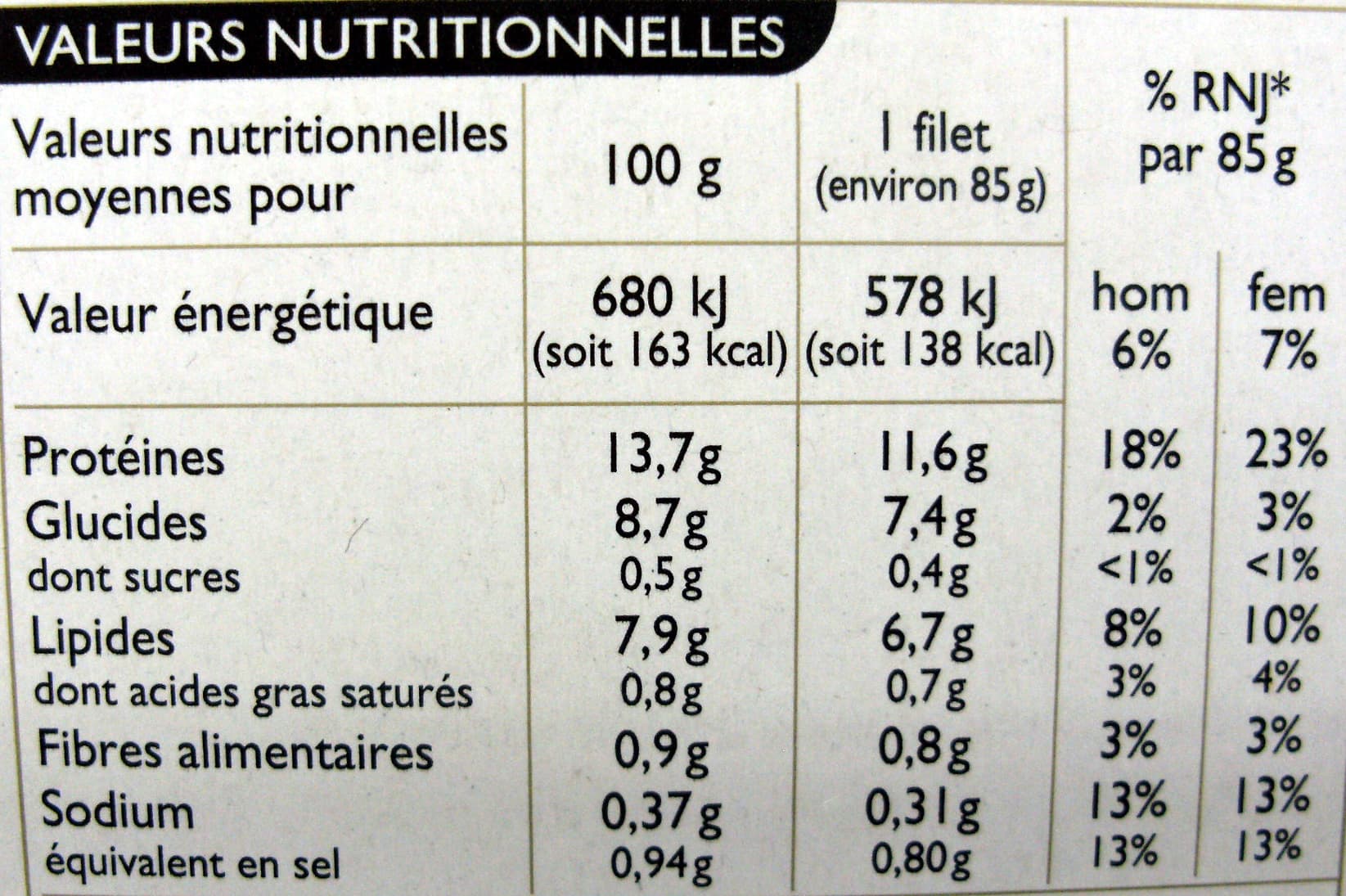 Auchan Filets de cabillaud facon meunière packshot