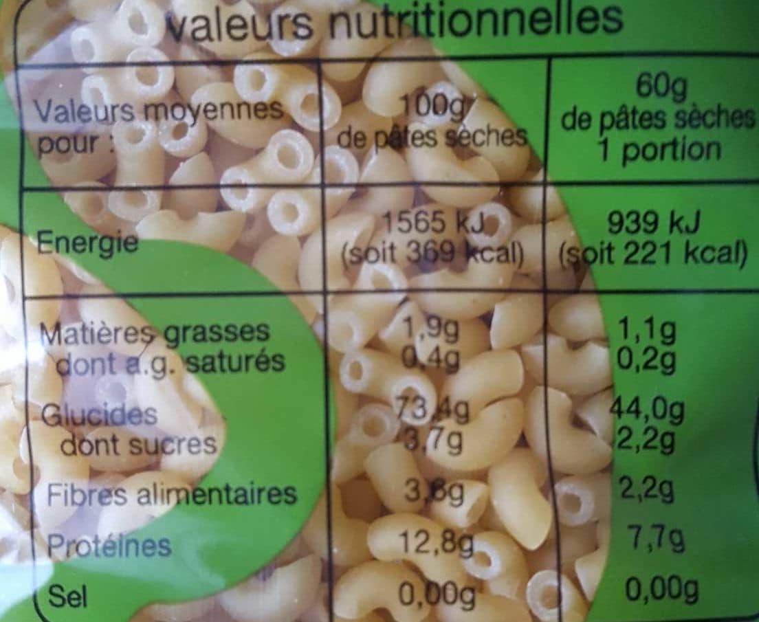 Auchan Coquillettes cuisson express 3 min packshot