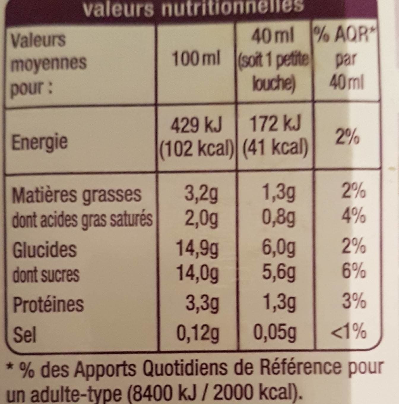 Auchan Crème anglaise saveur vanille packshot
