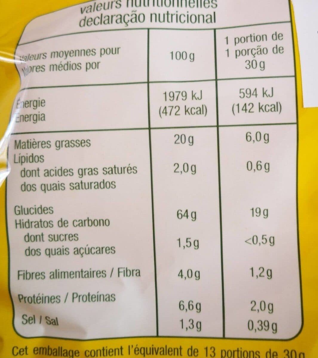 Auchan Tortilla Chips fromage à l'huile de tournesol packshot