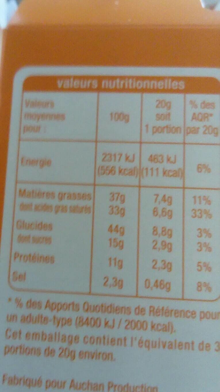 Auchan Gaufrettes fromage packshot