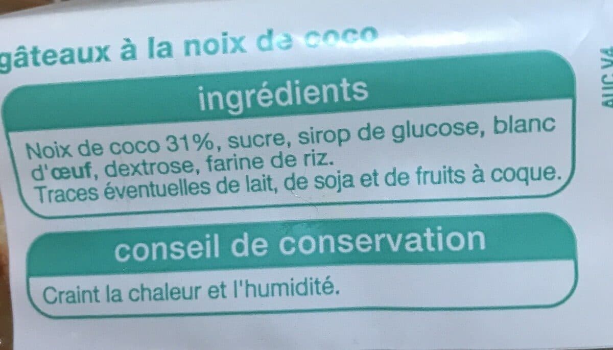 Open Food Facts Mini Rocher Noix Coco packshot