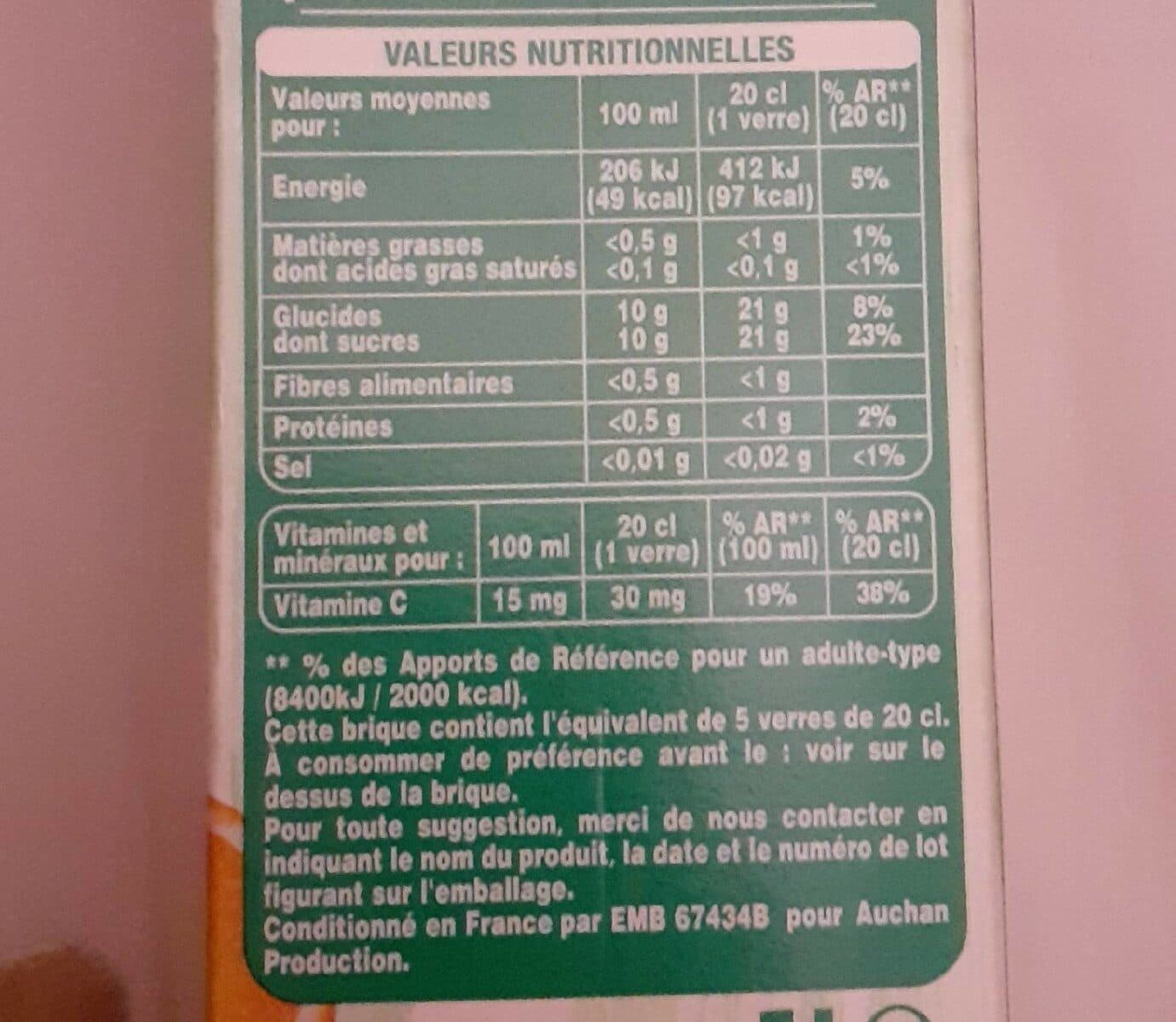 Auchan MULTIFRUITS - Pur Jus packshot
