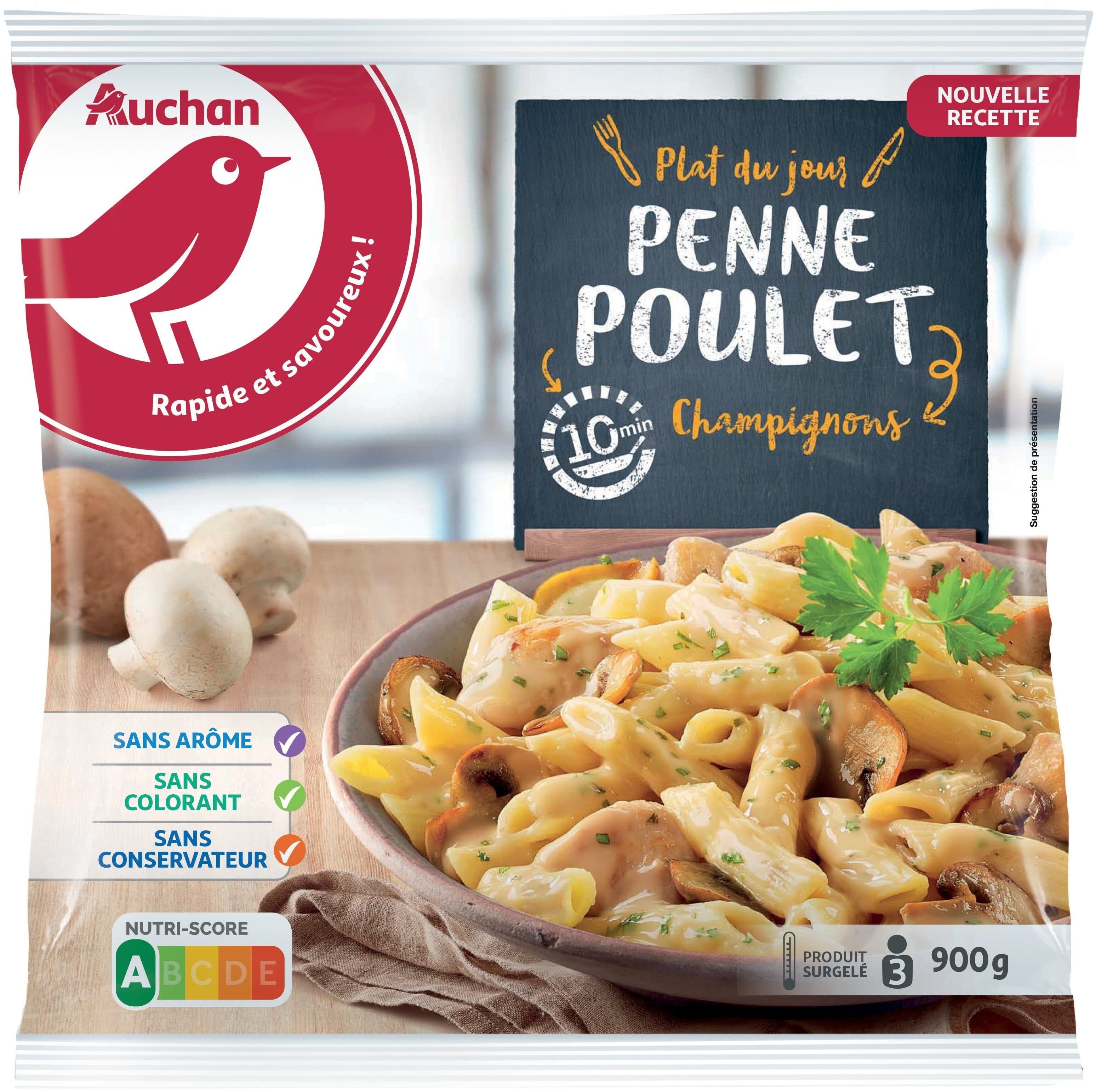 Auchan Penne poulet aux champignons packshot