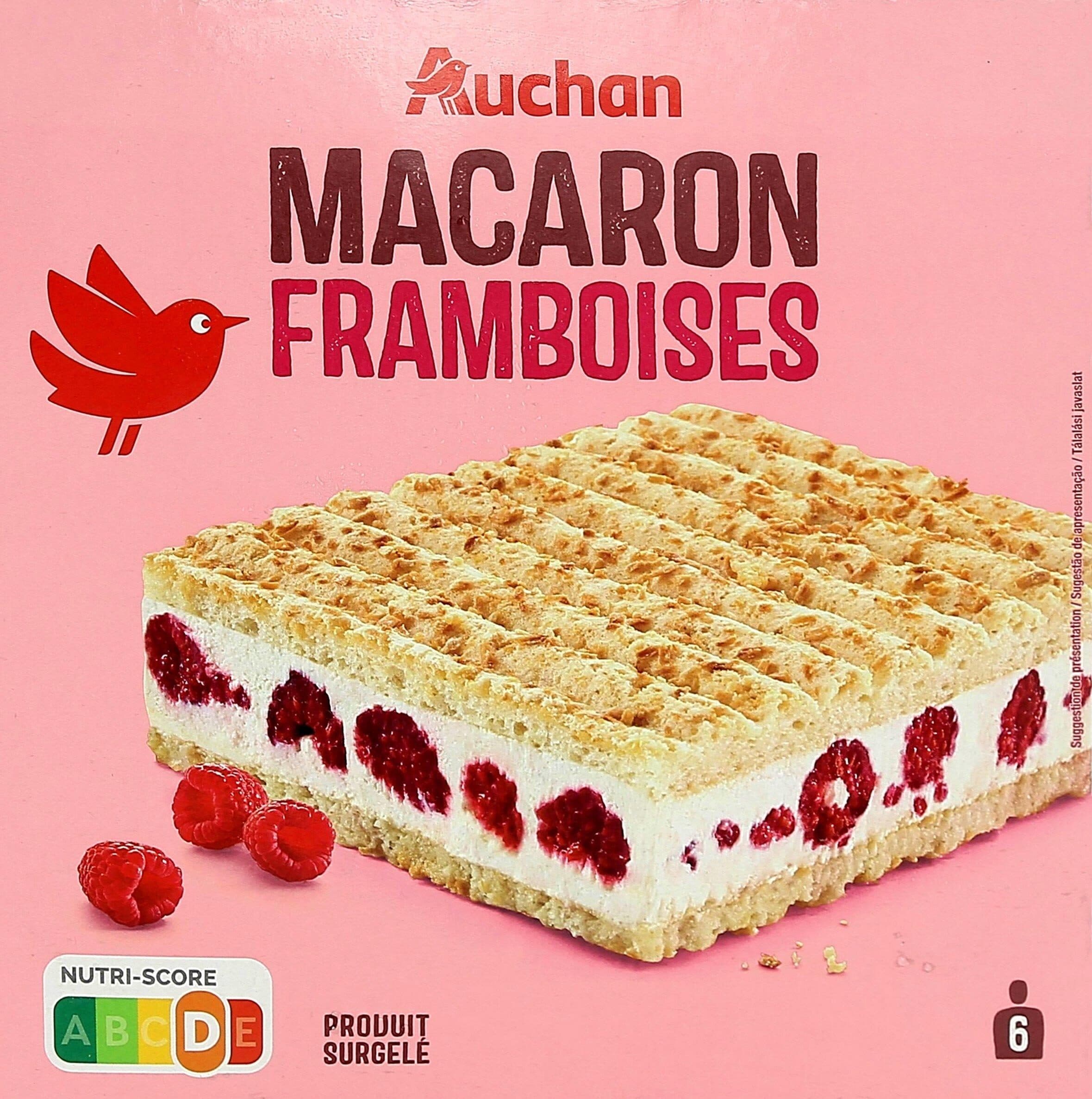 Auchan Macaron framboises packshot