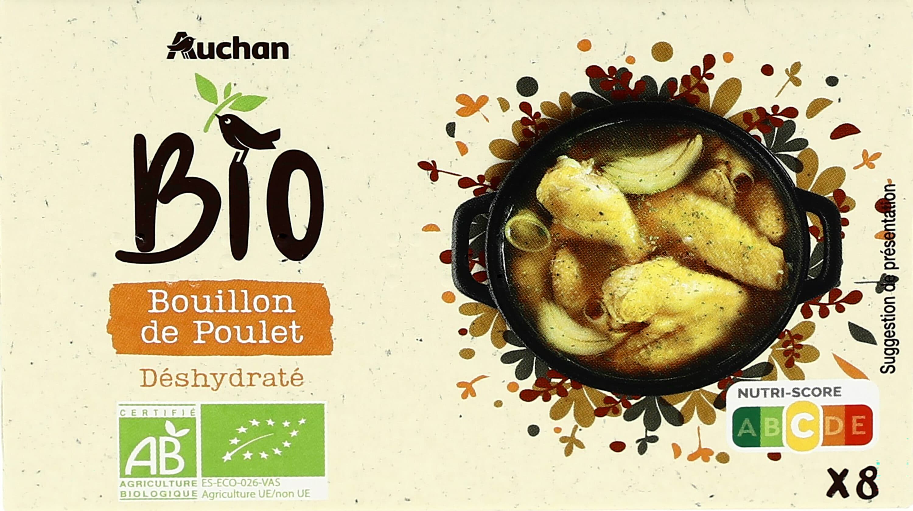 Auchan Bouillon de poulet et fines herbes packshot