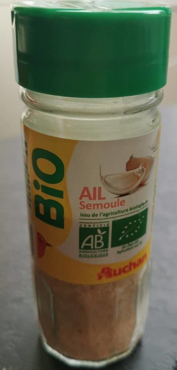 Auchan Ail semoule issu de l'agriculture biologique packshot