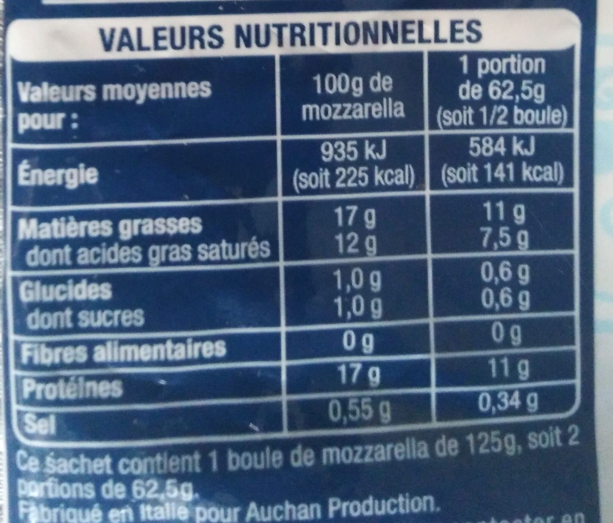 Auchan Mozzarella packshot
