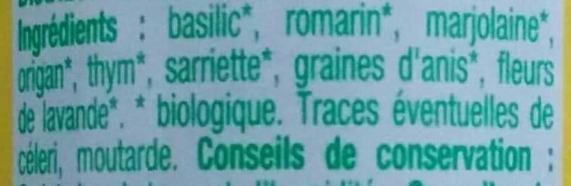 Auchan Herbes de Provence issues de l'agriculture biologique packshot