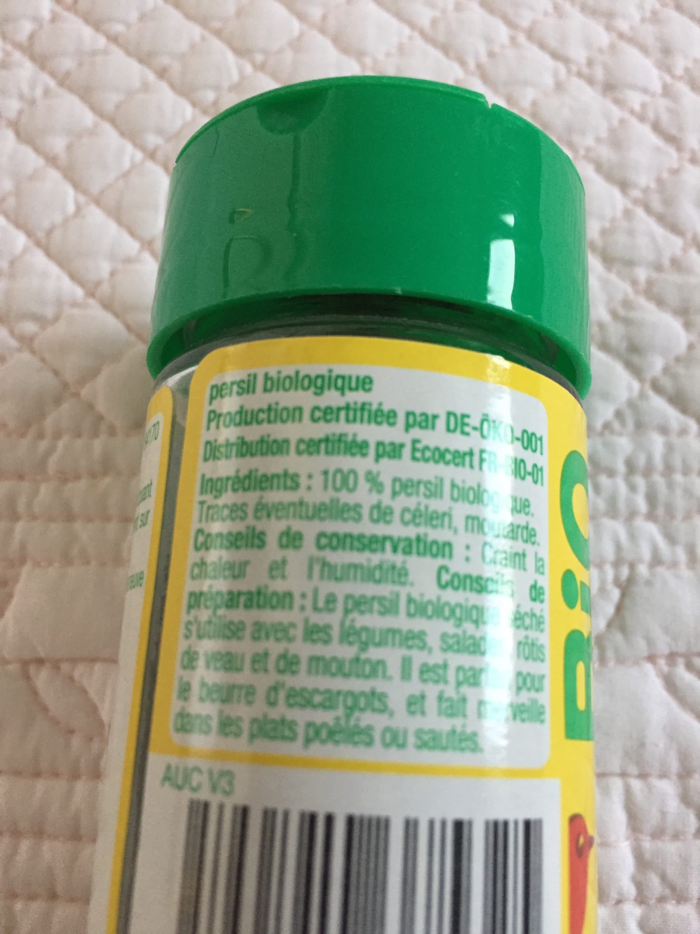 Auchan Persil issu de l'agriculture biologique packshot