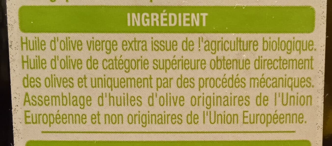 Auchan Huile d'olive vierge extra Espagne packshot