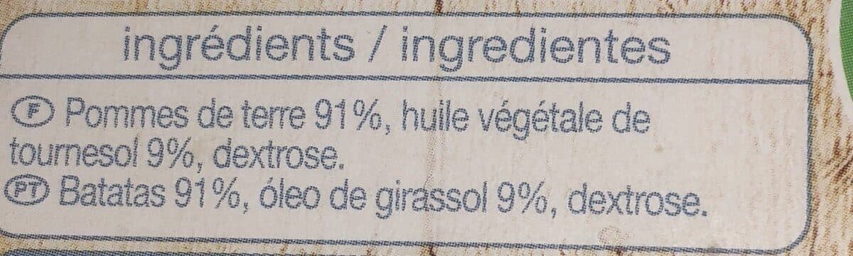 Auchan Les frites Micro-ondes packshot