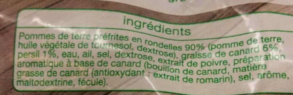 Auchan Les pommes de terre à la sarladaise packshot