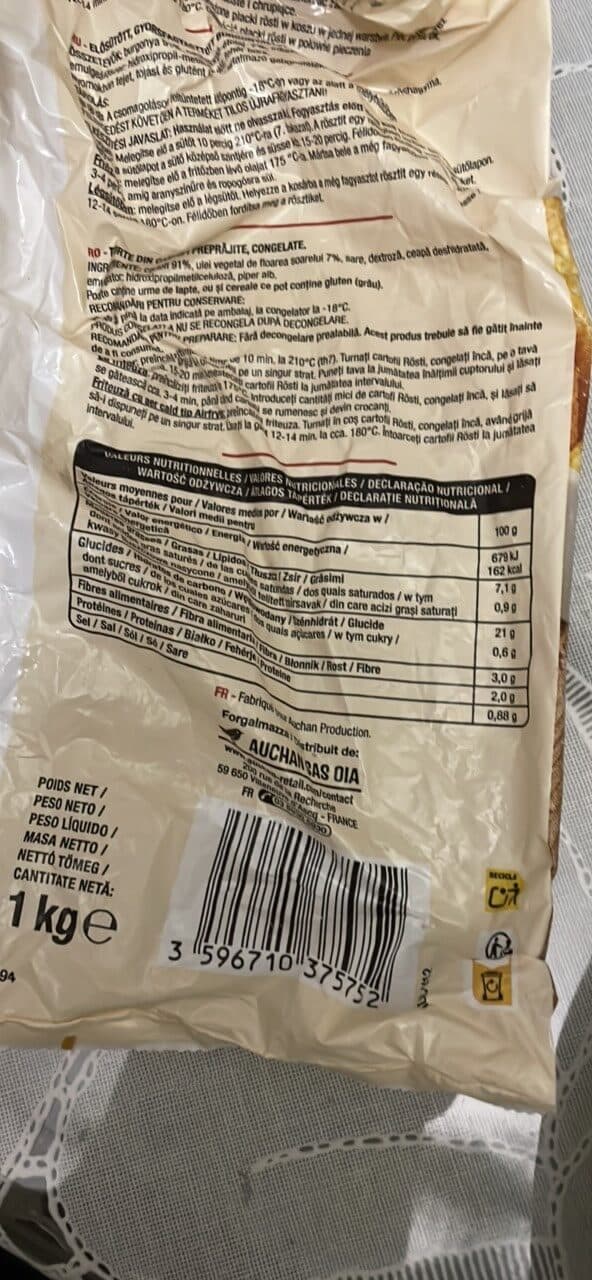 AUCHAN Röstis packshot