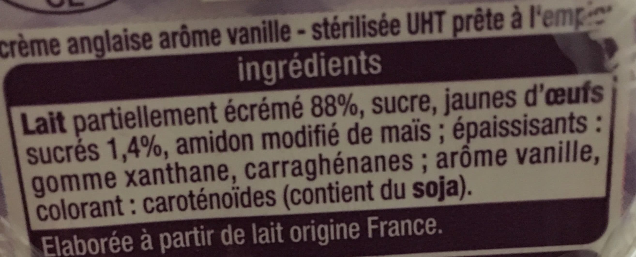 Auchan Crème anglaise saveur vanille packshot