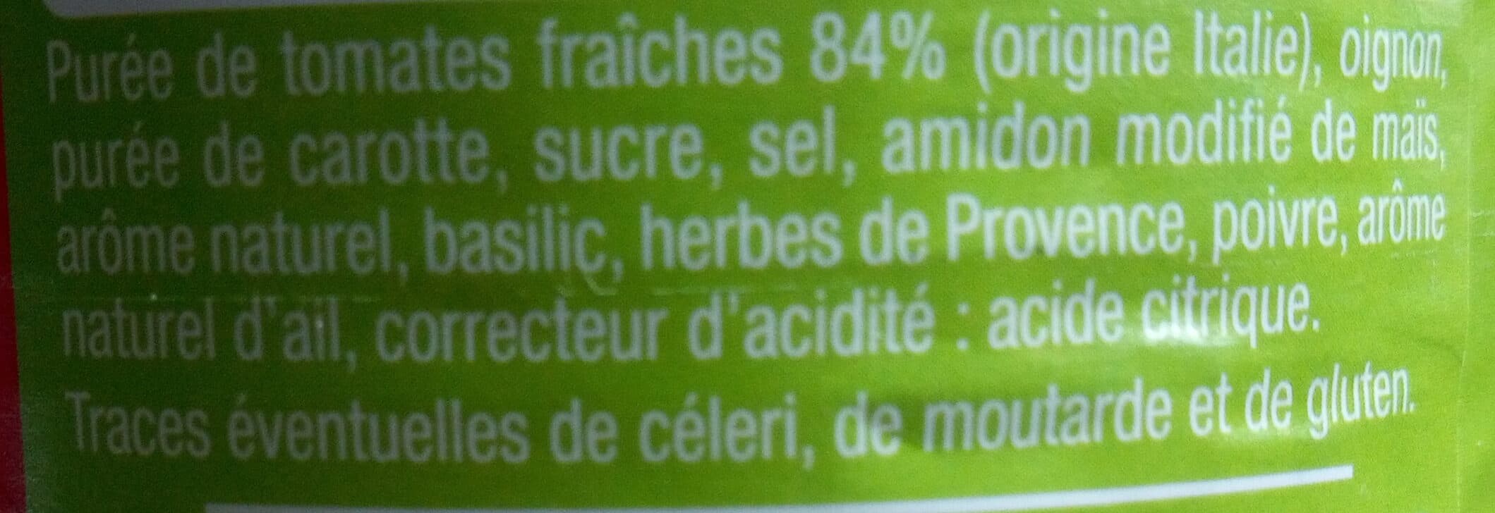 Auchan Sauce aux tomates fraîches packshot