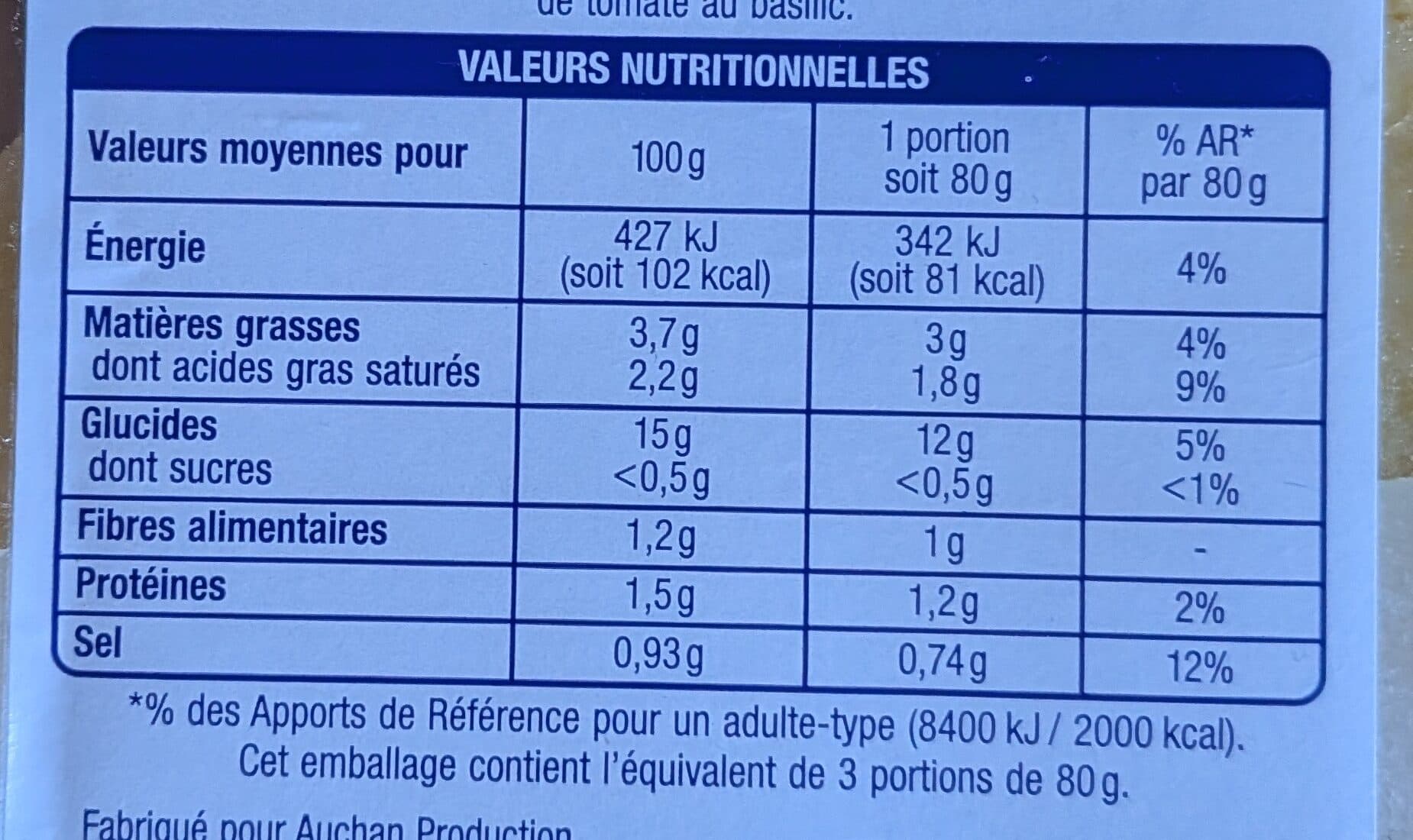 Auchan Polenta nature packshot