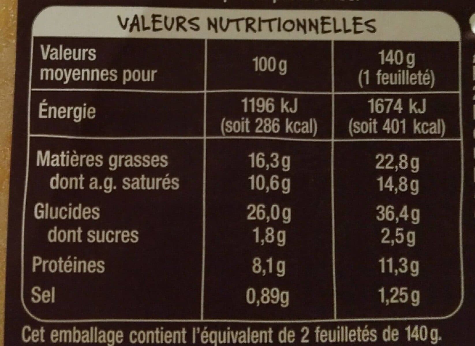 Auchan Feuilletés saumon poireaupâte feuilletée pur beurre packshot