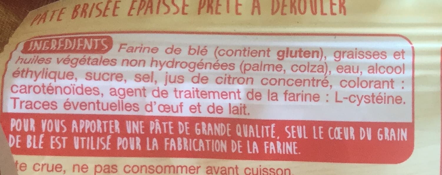 Auchan Brisée épaisse**plus épaisse que la pâte brisée Auchan 230g packshot