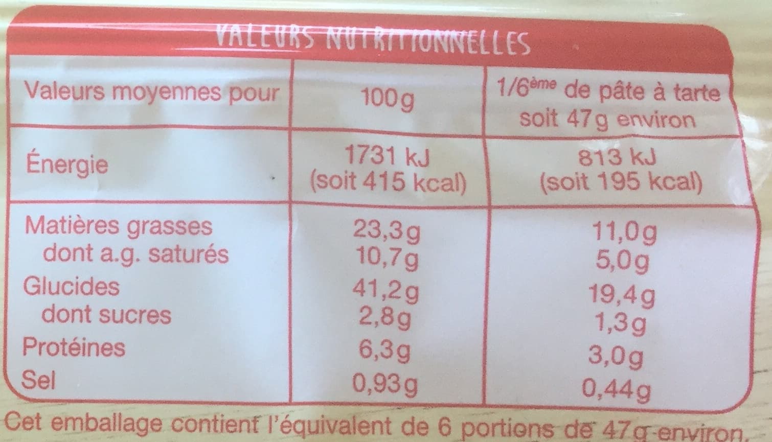 Auchan Brisée épaisse**plus épaisse que la pâte brisée Auchan 230g packshot