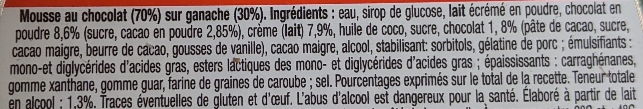 Auchan Mousse au Chocolat sur Ganache packshot