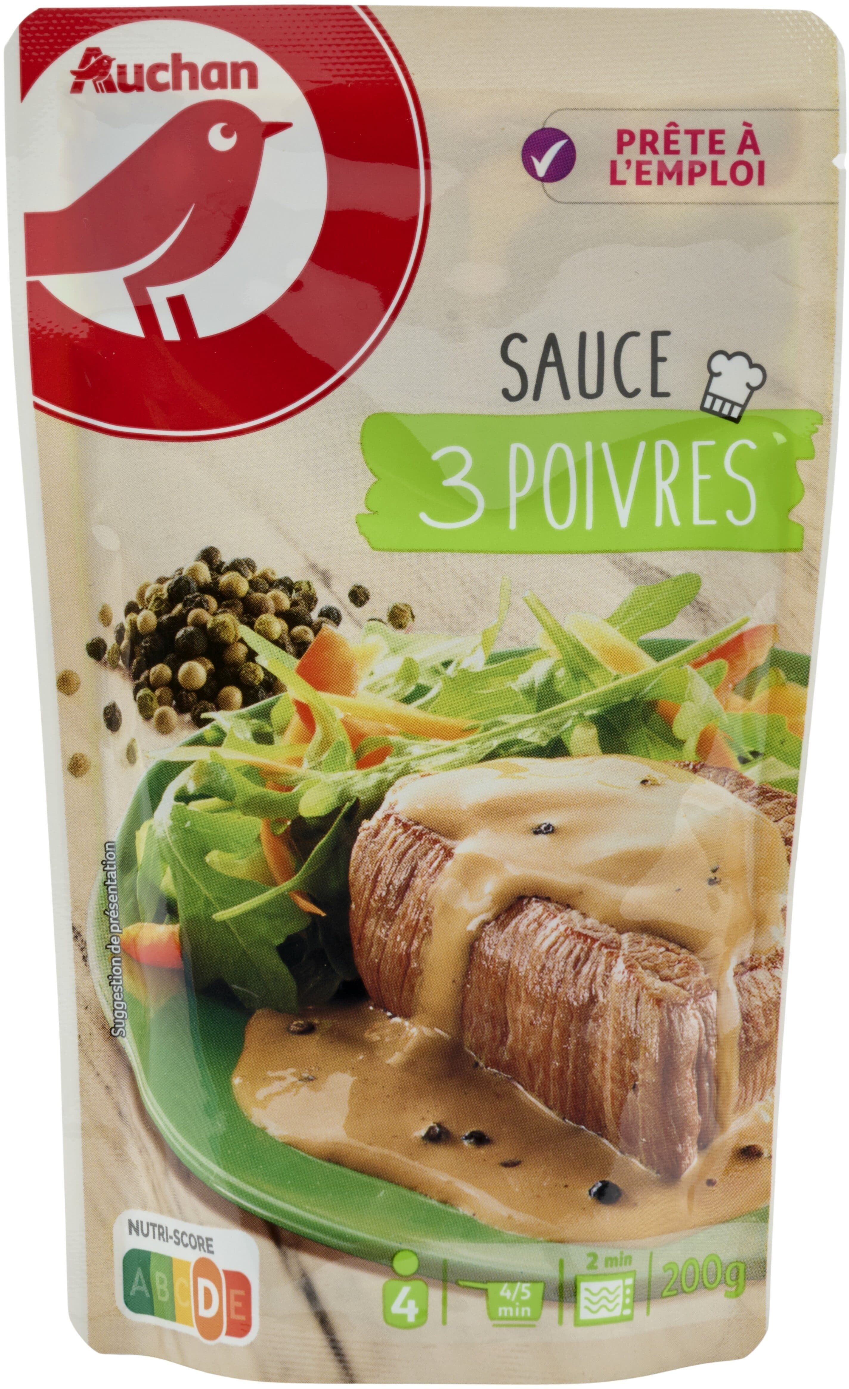 Auchan Sauce 3 poivres packshot