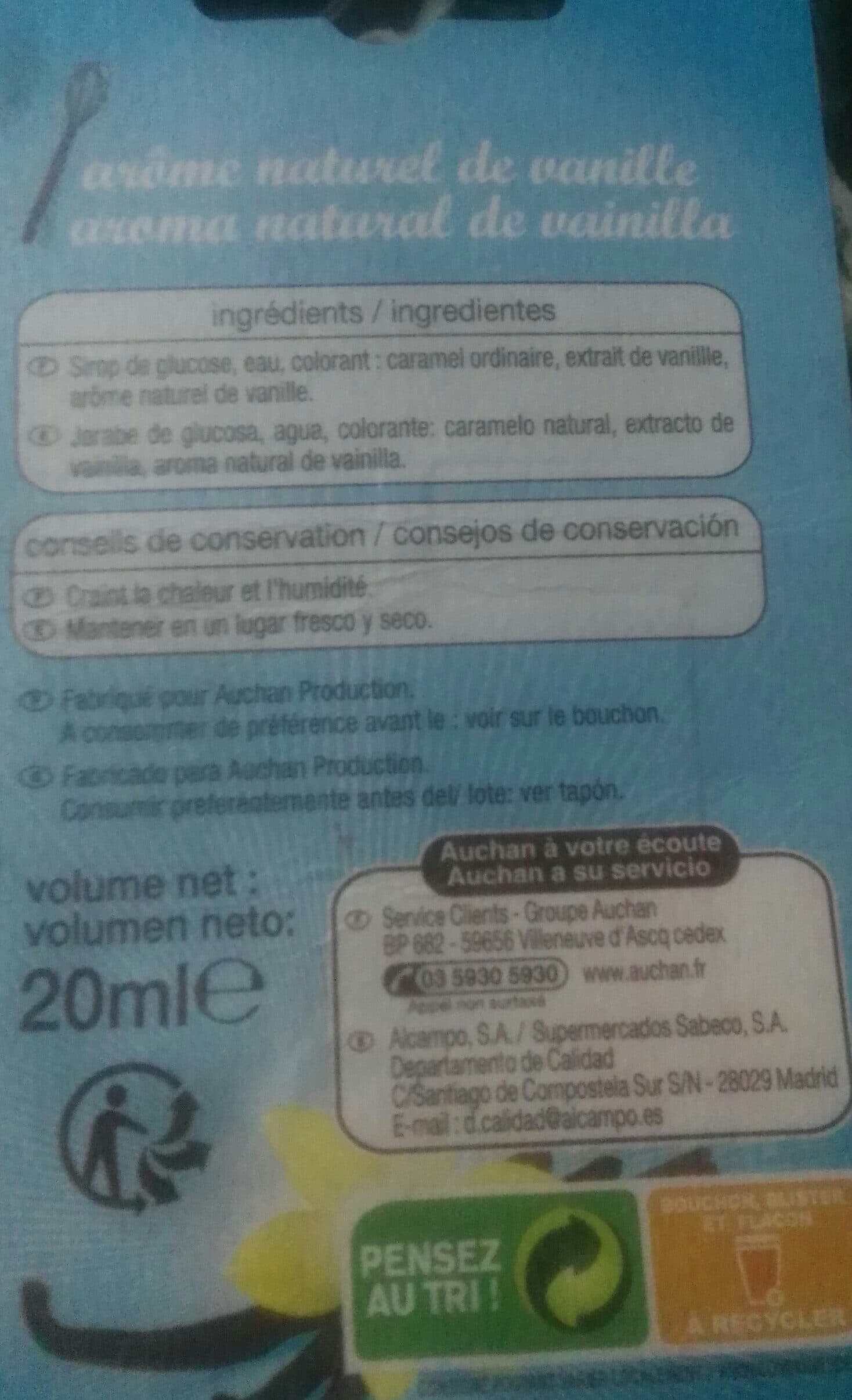 Auchan Arôme de vanille packshot
