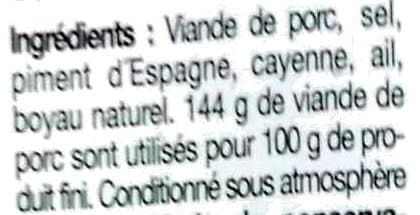 Auchan Véritable Chorizo Espagnol Extra Fort. packshot