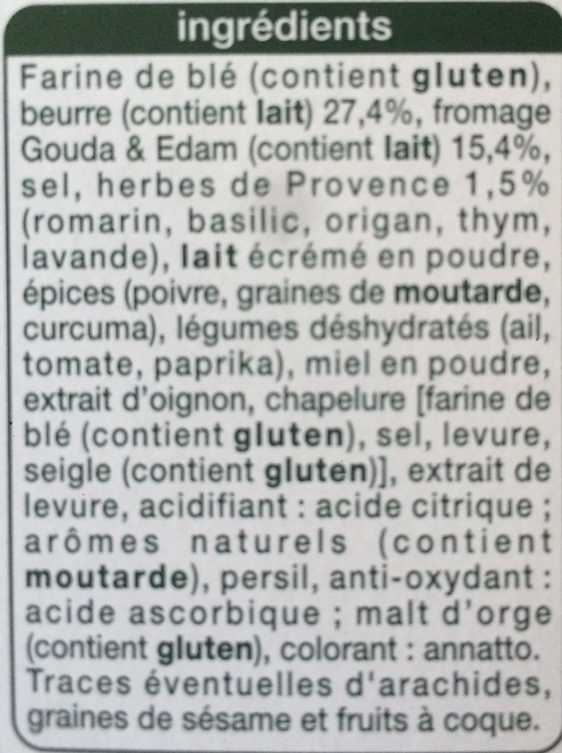 Auchan Palmiers aux herbes de Provence packshot